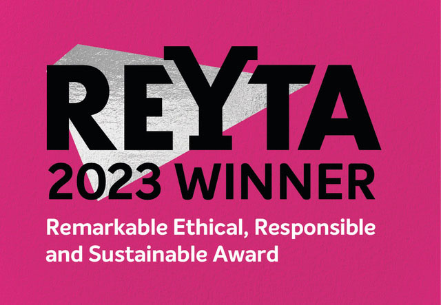REYTA 2023 winner. Remarkable Ethical, Responsible and Sustainable Award.